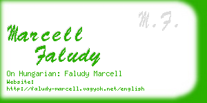 marcell faludy business card